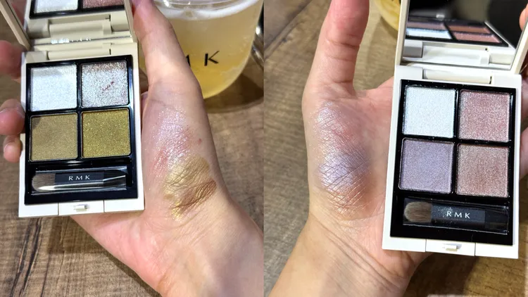 RMK立體調色眼盤#EX-14（左）、#EX15（右），各2150元。張家玲攝