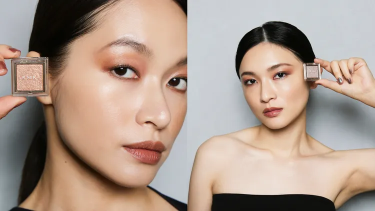 RMK無拘單色眼影#EX03（左）、#EX04（右），各1000元（蕊芯820元、單色眼盒180元）。品牌提供