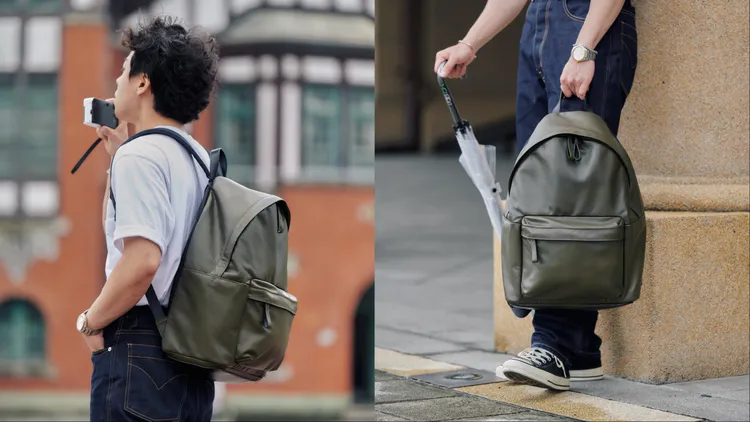 土屋鞄製造所輕量防水小型後背包，2萬4003元。品牌提供