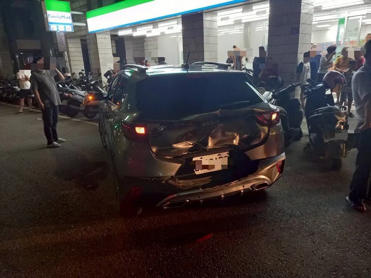 車禍現場。竹東警分局提供