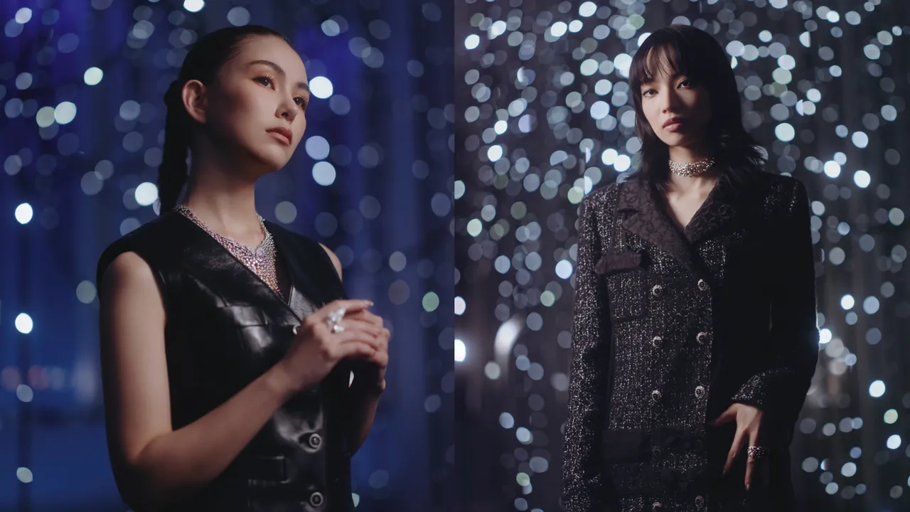 香奈兒Reach For The Stars頂級珠寶系列早先在京都發表時,昆凌(左圖)和小松菜奈(右圖)都受邀鑑賞。品牌提供