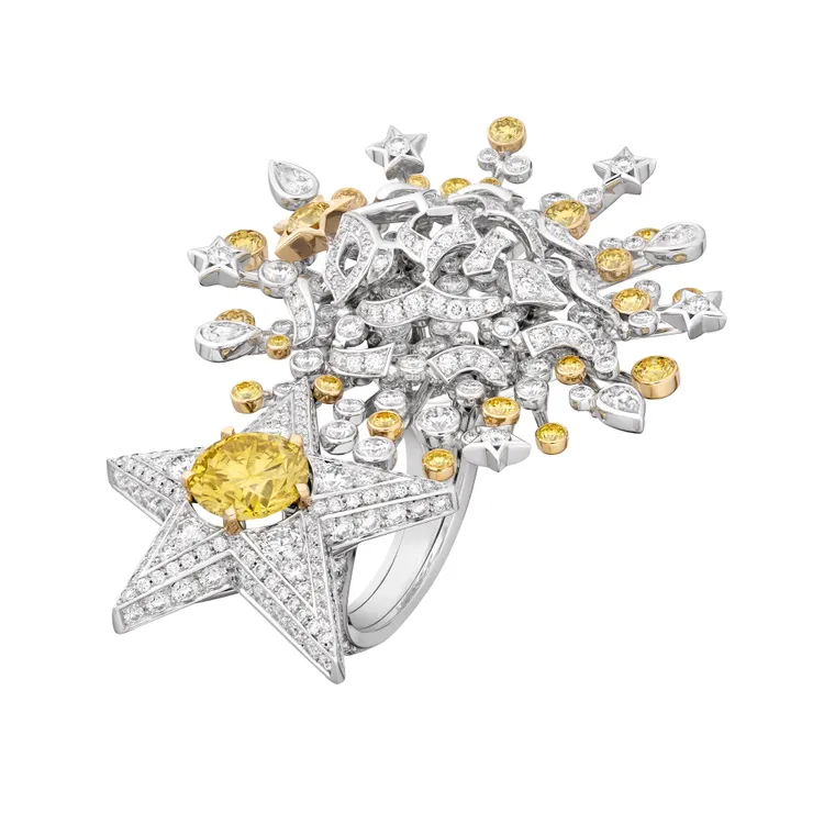 Strong As A Lion戒指，18K白金及黃金，鑲嵌天然鑽石及天然黃鑽，6547萬1000元。品牌提供