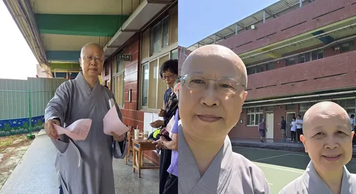性廣法師從深山趕回!釋昭慧陪同投下神聖2票「坐禪不忘救國」