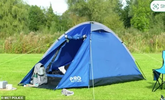 警方公布她與丈夫、女兒所住的帳篷照片。