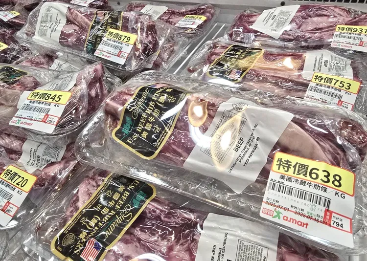 美國冷藏牛肋條100克69元。業者提供