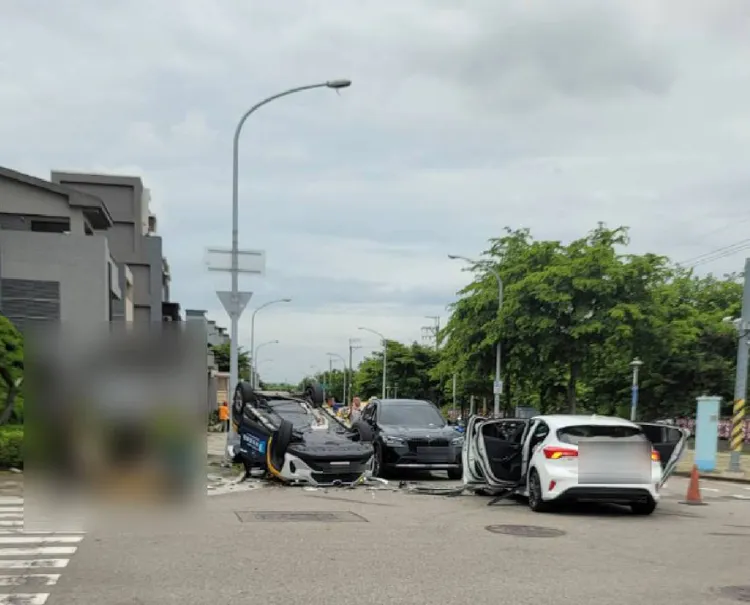 事故發生在西屯區市政南一路與龍德路口。民眾提供