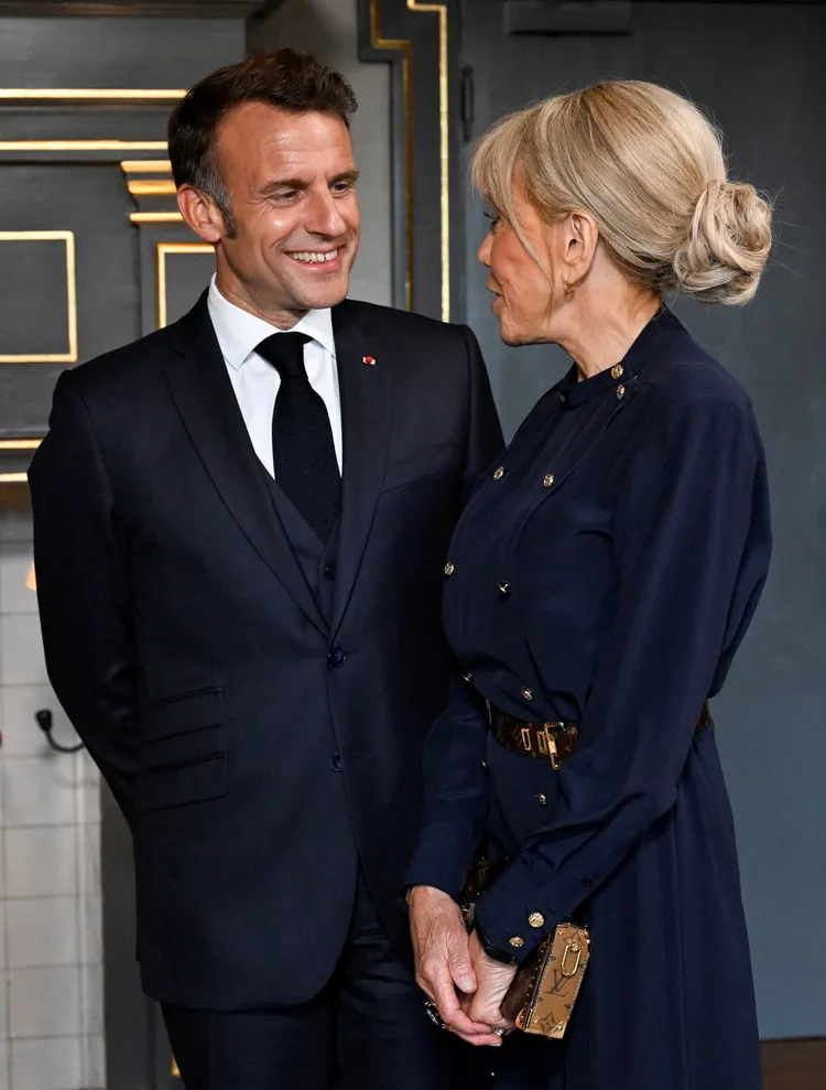 法國總統馬克宏（左）自小對碧姬非常專情。路透社