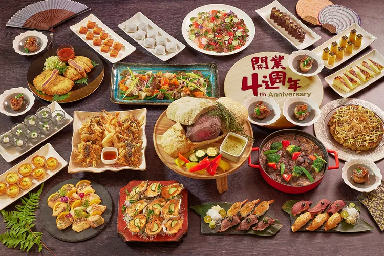 迎接開幕4週年，JR東日本大飯店台北Brilliant鉑麗安全日餐廳即日起開始舉辦「日本美食祭」，主打以日本F1牛肉為主軸的料理吃到飽。JR東日本大飯店台北提供