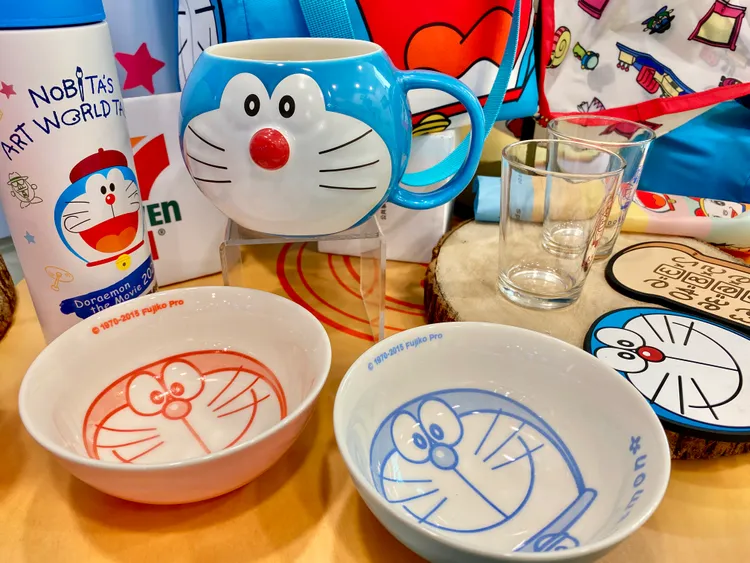 哆啦A夢集點活動居家系列餐具商品。莊偉祺攝