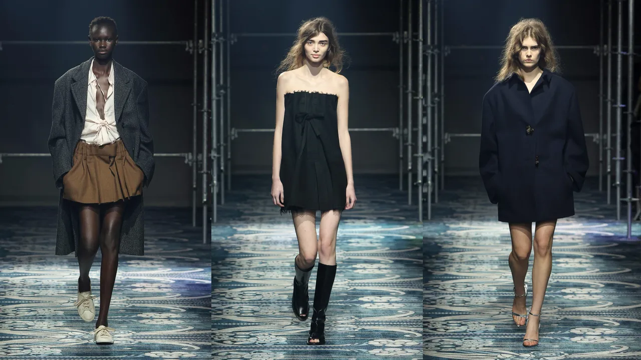 PRADA 2025秋冬女装。品牌提供