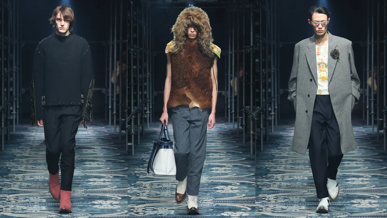 PRADA 2025秋冬男装,中图是刘以豪相当想要的帽子。品牌提供