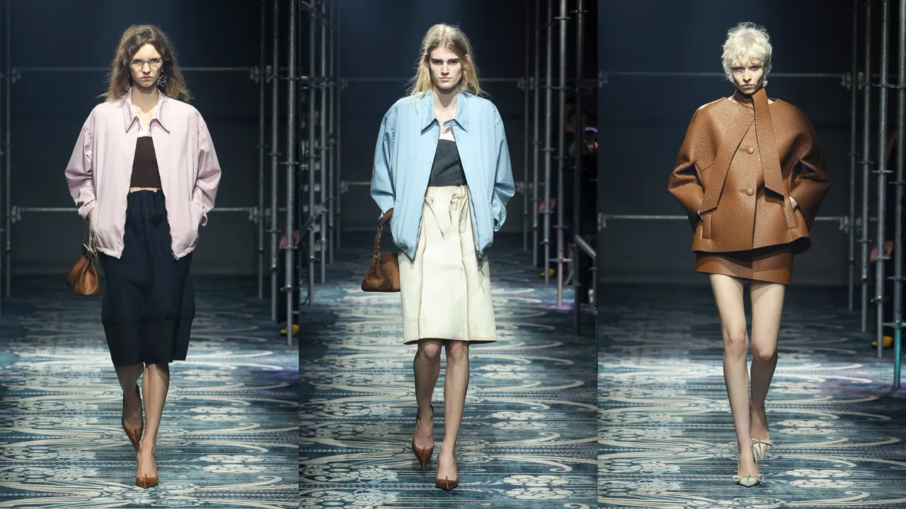 PRADA 2025秋冬女装。品牌提供