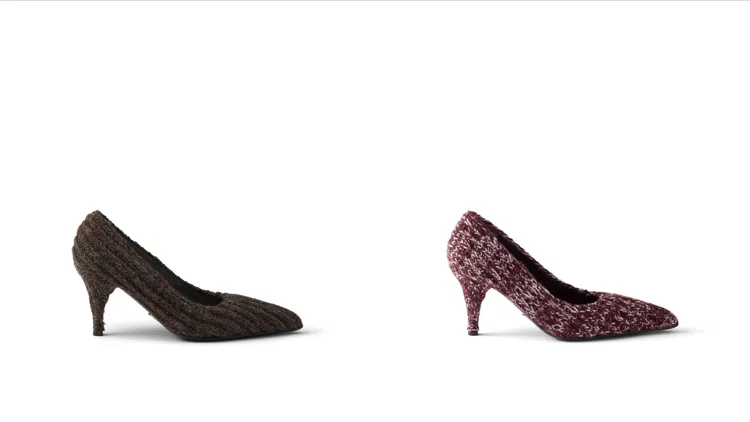 PRADA羊毛高跟鞋，各5萬1000元。品牌提供