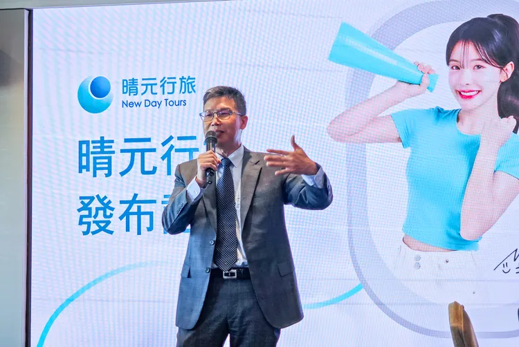晴天旅遊董事長陳依福。田欣雲攝影
