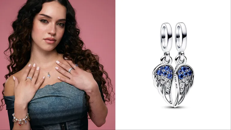 KATSEYE成員Daniela配戴PANDORA可拆分天使之翼吊飾，2480元。品牌提供