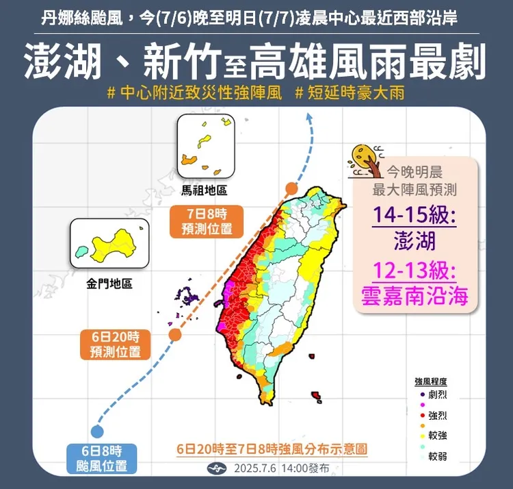 颱風示意圖。氣象署提供