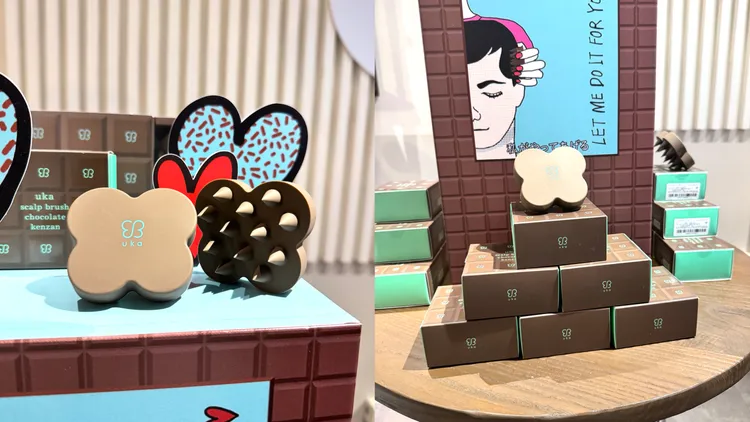 uka舒活頭皮按摩刷(硬)薄荷巧克力，780元。張家玲攝