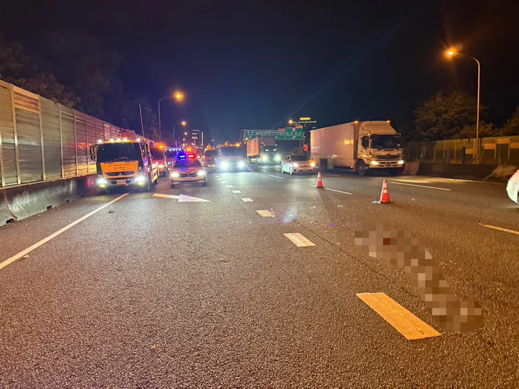 車禍現場。新竹市消防局提供