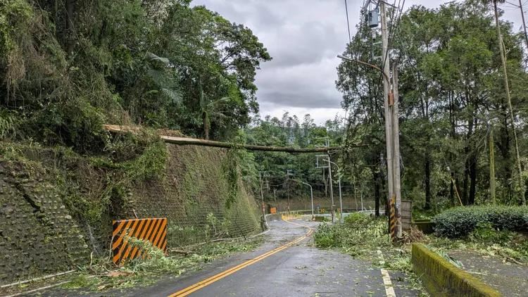 南投山區出現災情。台電南投區處提供