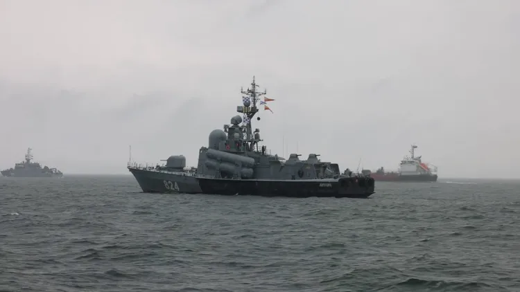 俄國海軍演習。路透社/俄國國防部發佈