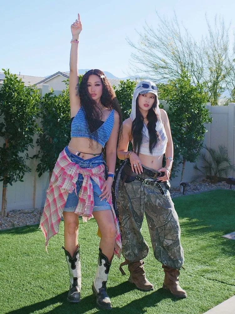 A-Lin與琟娜朝聖Coachella音樂節，催生合作新歌。谷優娛樂提供