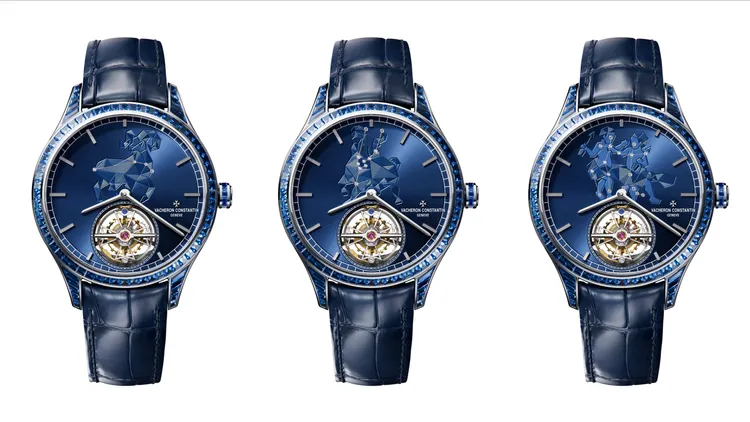 Métiers d’Art藝術大師系列Constellation陀飛輪腕錶，將浩瀚夜空中的黃道十二宮星座，以令人驚嘆的細節呈現於方寸錶盤之上。品牌提供 