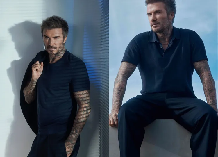貝克漢演繹「BECKHAM  x BOSS」系列，簡約風格卻相當帥氣。品牌提供