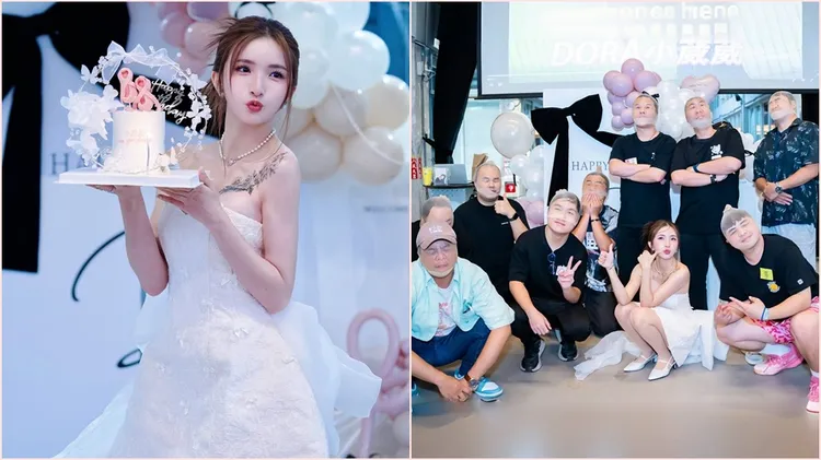 Dora和9名男粉絲一起玩遊戲同樂。翻攝自Dora IG