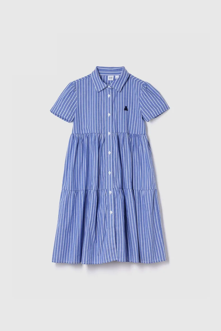 Gap藍色條紋童裝洋裝，1299元。品牌提供