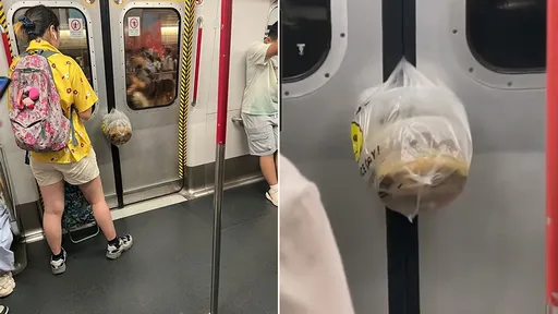 她搶搭地鐵阻關門「只有餐點上車」 乘客魔性嘲笑影片瘋傳