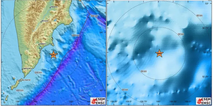 日本已經發布從北海道到九州的太平洋沿岸海嘯警報。翻攝EMSC