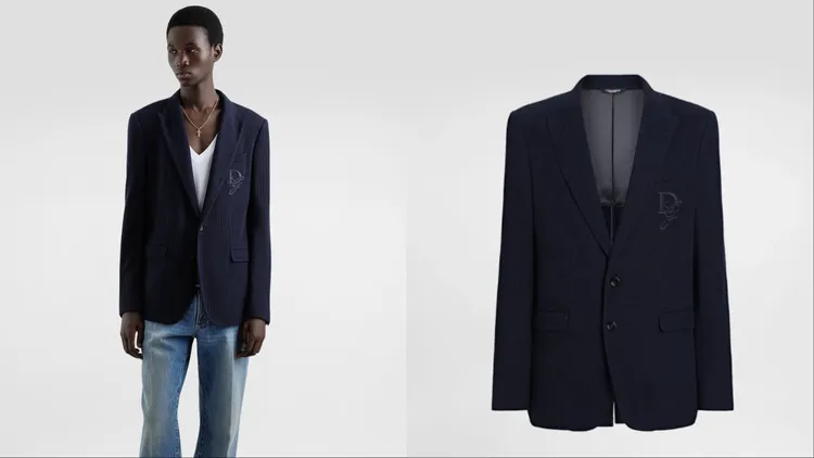 Dolce&Gabbana Logo刺繡單排釦西裝外套，9萬2000元。品牌提供