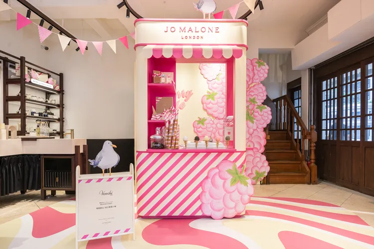 Venchi冰淇淋餐車進駐Jo Malone大稻埕形象概念店。品牌提供