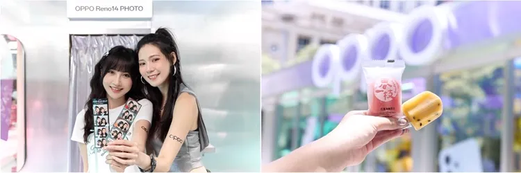 快閃店現場還有免費貼紙機與到現場打卡還能獲得人氣水果冰棒「春一枝」等活動。OPPO提供