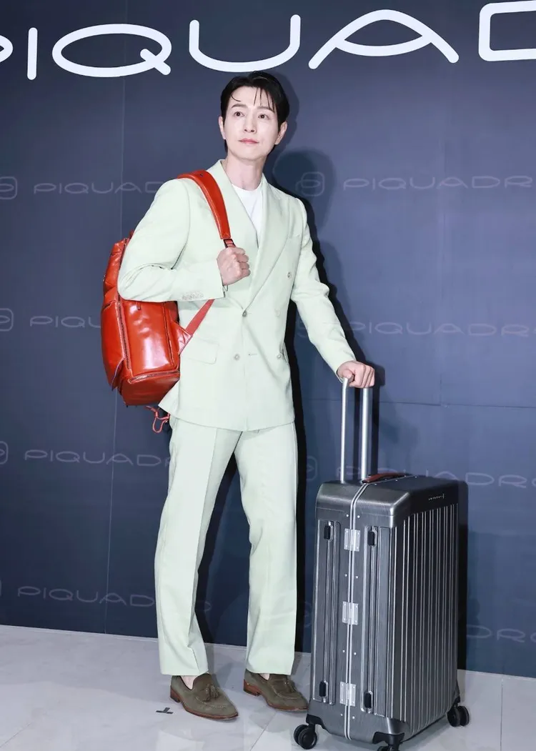 鄭星一來台出席義大利皮件PIQUADRO開幕記者會。攝影中心攝