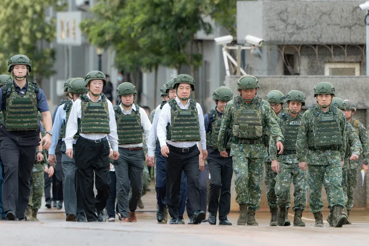 賴清德強調，政府一定會做國軍的後盾，一起團結合作，守護國家主權。總統府提供