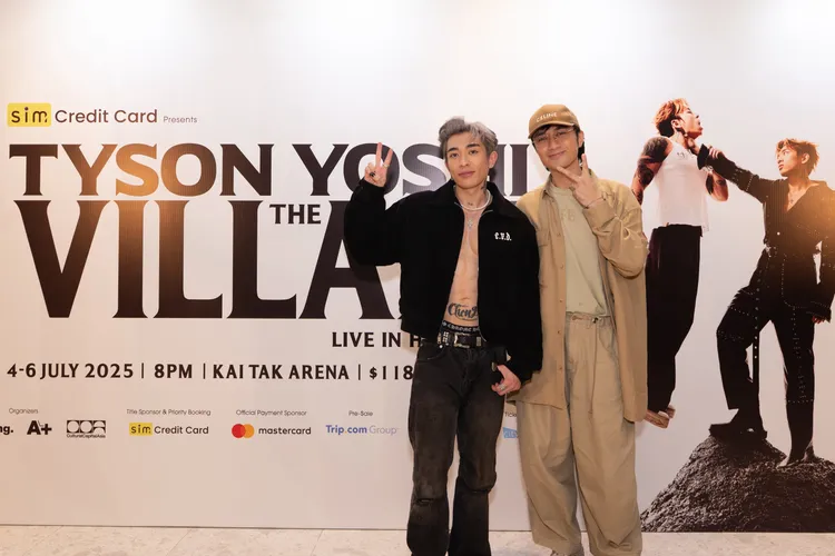 古巨基與Tyson Yoshi在演唱會後台合照。想不到音樂工作室提供