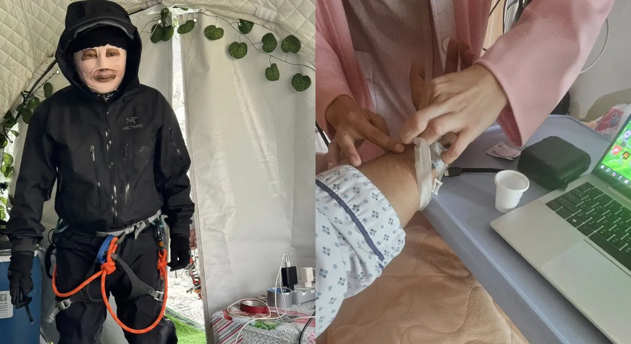 眭澔平挑战攀登圣母峰,却因高山症导致脑水肿。翻摄眭澔平脸书