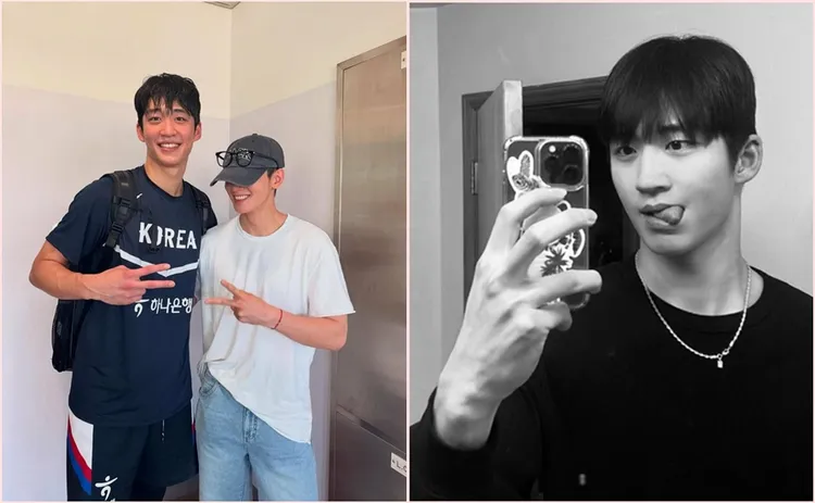 呂俊錫曾和車銀優合照，整整高出車銀優一個頭。翻攝自呂俊錫IG
