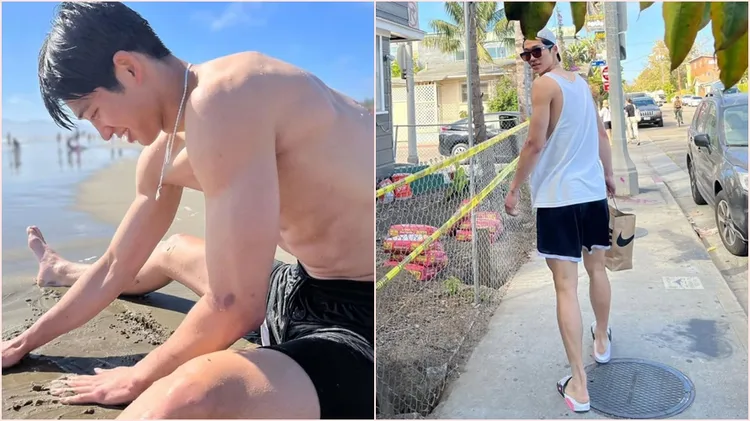 身高203公分的呂俊錫，身材也相當精實。翻攝自呂俊錫IG