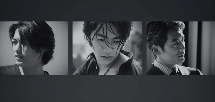 廣告中還穿插有反町隆史年輕時的照片。翻攝影片