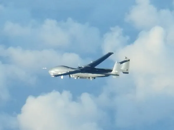 中共解放軍TB-0011「雙尾蝎」無人機。圖 日本防衛省統合幕僚部