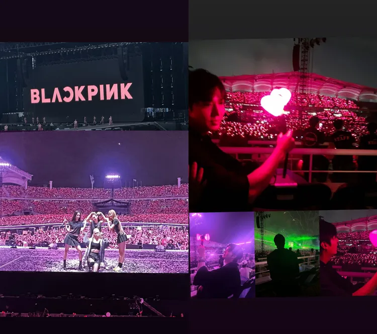 李敏鎬拿著BLACKPINK手燈，捧場《全知讀者視角》徒弟Jisoo。翻攝李敏鎬IG
