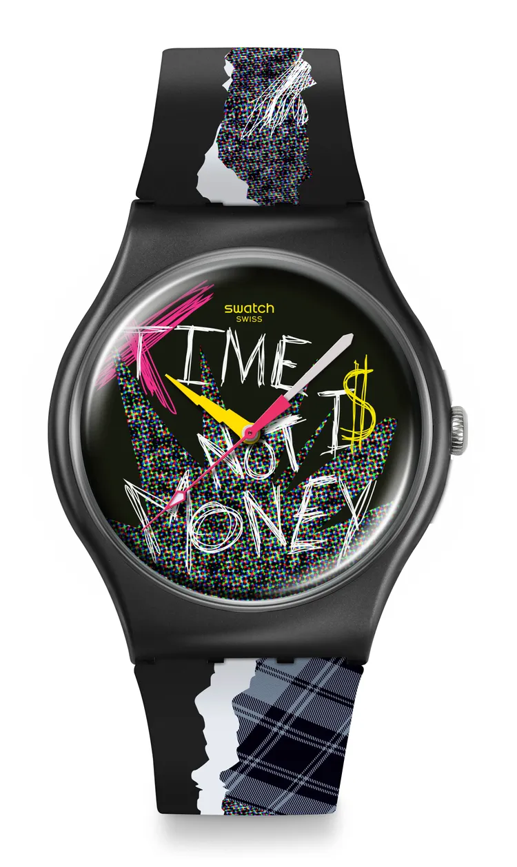 Swatch NO RULES系列BLANK CHECK腕錶，3450元。品牌提供