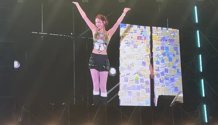 娜璉大方跳了一整段新舞蹈，送給高雄粉絲大禮。讀者提供