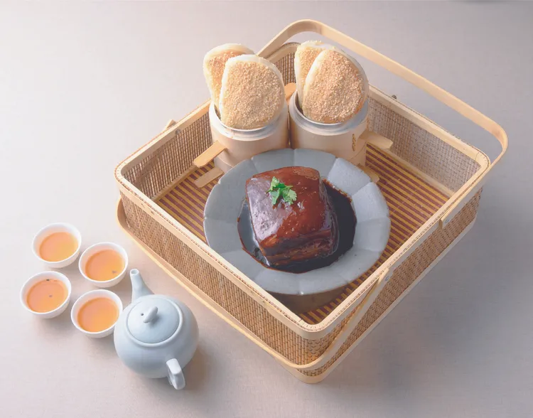 美人茶遇東坡肉。業者提供