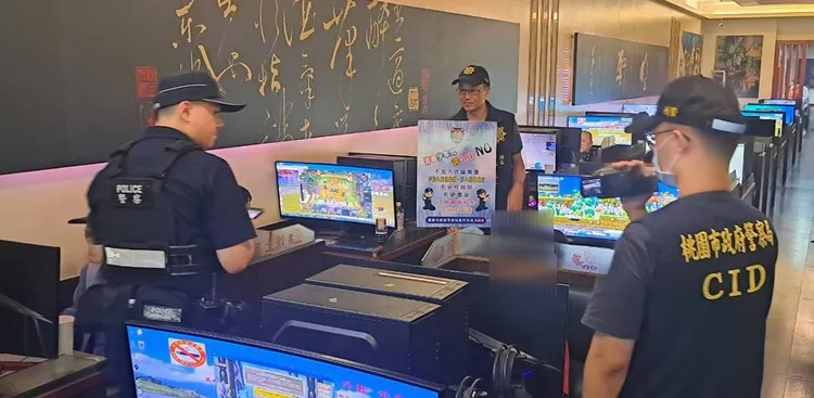 蘆竹警分局擴檢。蘆竹警分局提供