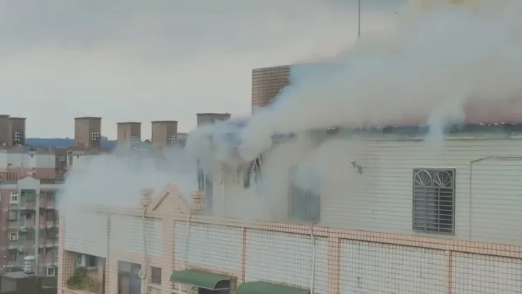 現場濃煙。翻攝畫面