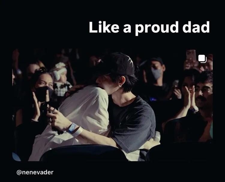 Bright到場支持女友，還說自己像個驕傲的父親。翻攝Bright IG