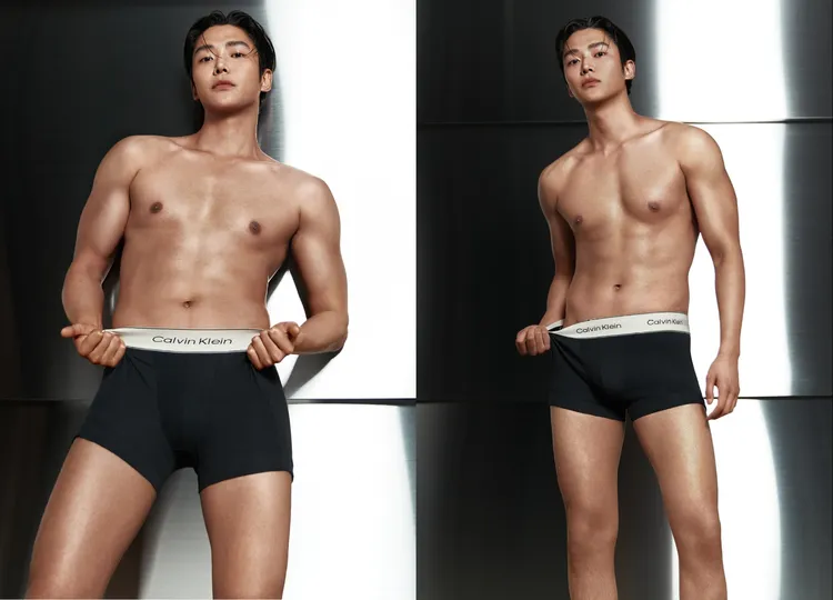 路雲以低腰四角褲大秀結實腹肌。品牌提供